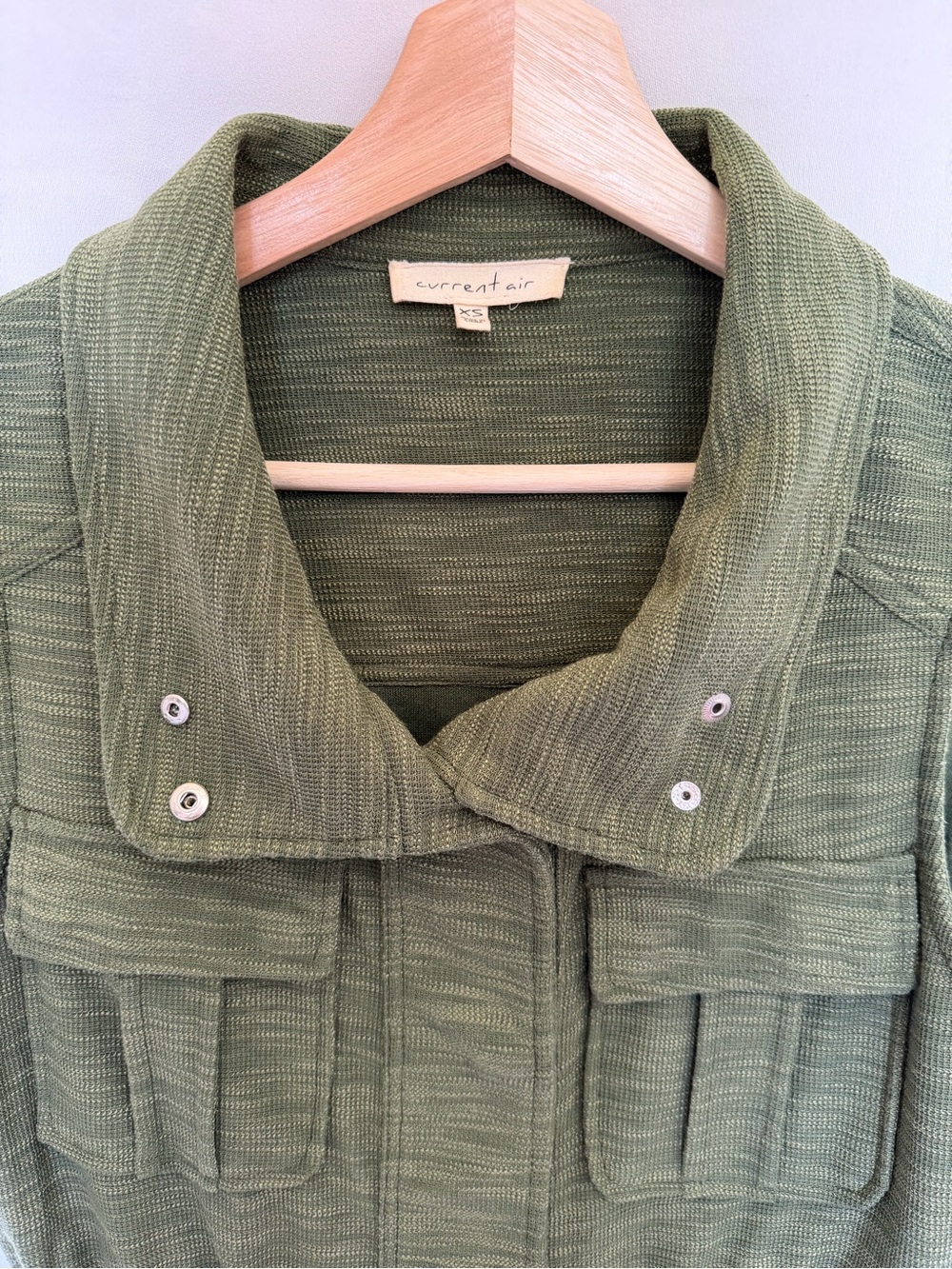 Current Air Olive Green Knit Utility Vest
